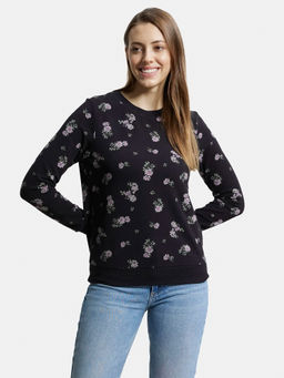 Jockey - AW68 Women Cotton Elastane French Terry Fabric Sweatshirt - Black