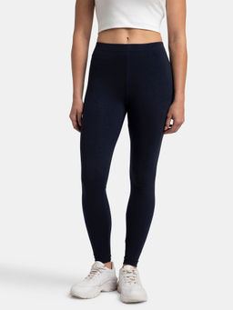 Jockey - AW87 Women Super Combed Cotton Elastane Stretch Leggings - Navy Blazer