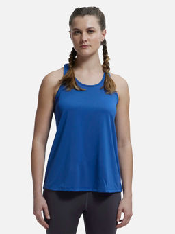 Jockey - MW22 Women Microfiber Fabric Printed Active Wear Tank Top - Bright Cobalt
