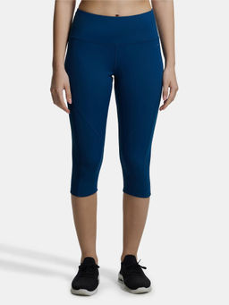 Jockey - MW36 Women Microfiber Elastane Slim Fit Active Wear Capri - Poseidon