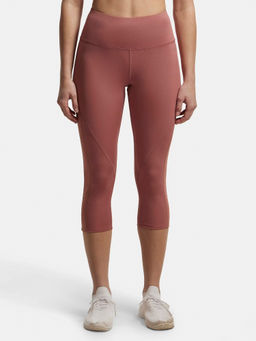 Jockey - MW36 Women Microfiber Elastane Slim Fit Active Wear Capri - Withered Rose