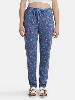 Jockey - RX09 Women Micro Modal Cotton Printed Pyjama - Infinity Blue