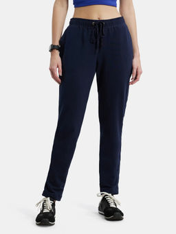 Jockey - AW60 Women Super Combed Cotton Elastane French Terry Trackpants - Navy Blazer