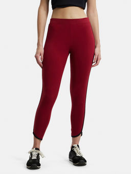 Jockey - AW73 Women Super Combed Cotton Elastane Stretch Leggings - Rhubarb