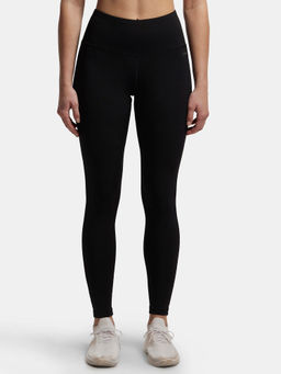 Jockey - MW68 Women Microfiber Elastane 7/8th Active Wear Leggings - Black