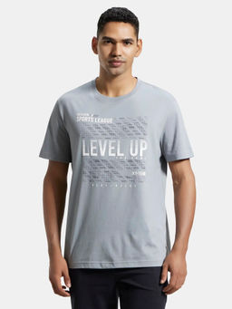 Jockey - 2718 Men Cotton Rich Graphic Printed Round Neck T-Shirt - Grey