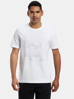Jockey - 2718 Men Cotton Rich Graphic Printed Round Neck T-Shirt - White