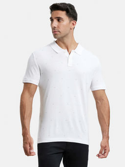 Jockey - IM16 Men Tencel Micro Modal and Cotton Blend Printed Polo T-Shirt - White