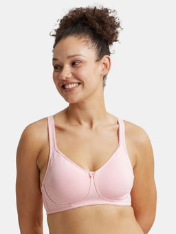 Jockey - ES24 Wirefree NonPadded Cotton Elastane Full Coverage Plus Size Bra-Candy Pink