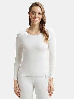 Jockey - 2540 Women Soft Touch Microfiber Elastane Fleece Thermal Top - Lt Bright White