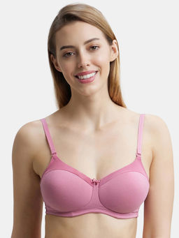 Jockey - Fe86 Wirefree Padded Cotton Elastane Multiway T-shirt Bra - Heather Rose