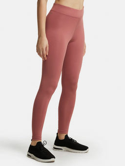 Jockey - MW20 Women Microfiber Elastane Active Wear Leggings - Withered Rose
