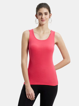 Jockey - A113 Women Super Combed Cotton Rib Fabric Solid Tank Top - Ruby