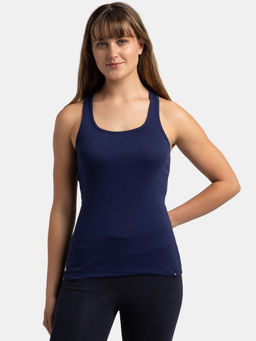 Jockey - 1467 Women Super Combed Cotton Rib Fabric Solid Tank Top - Imperial Blue