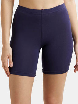 Jockey - 1529 Women High Coverage Super Combed Cotton Elastane Shorties - Classic Navy