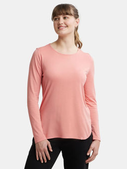 Jockey - RX21 Women Micro Modal Cotton Solid Round Neck T-Shirt - Peach Blossom (XXL)