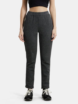 Jockey - IW06 Women Rayon Polyester Elastane Stretch Slim Fit All Day Pants - Black