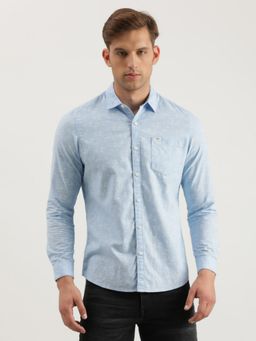 Lee - Men Slim Printed Blue Shirt