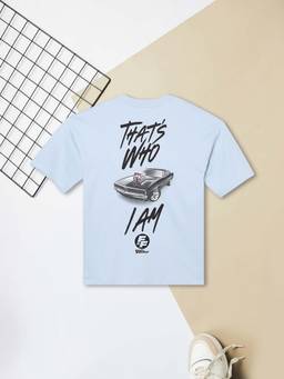 max - Boys Blue Fast and Furious Graphic Printed Oversized T-shirt