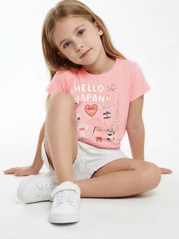 max - Girls Pink Graphic Printed T-shirt
