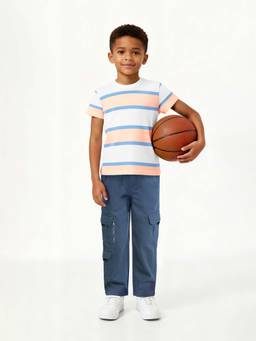 max - Boys Multi-Color Striped T-shirt