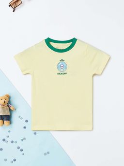 max - Boys Yellow Chest Printed T-shirt