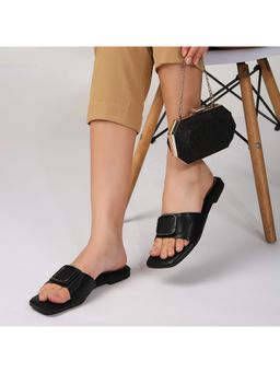 Kenneth Cole - Women Square Toe Black Flats