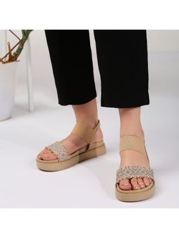 Kenneth Cole - Women Flatform Pu Beige Sandals