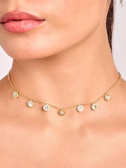 ELRA - 18K Gold Plated Delight Chain Necklace Stainless Steel Waterproof and Anti-Tarnish