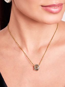 ELRA - Dual-Tone Flow Necklace Stainless Steel Waterproof and Anti-Tarnish