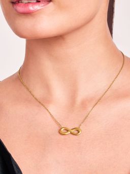 ELRA - 18K Gold Plated Infinity Necklace Stainless Steel Waterproof and Anti-Tarnish