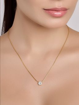 ELRA - 18K Gold Plated Celeste Glow Necklace Stainless Steel Waterproof and Anti-Tarnish