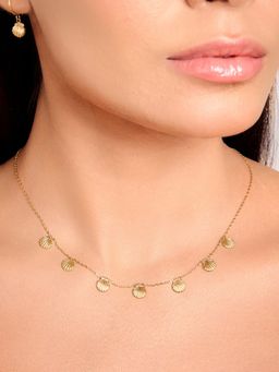 ELRA - 18K Gold Plated Shell Charm Necklace Stainless Steel Waterproof and Anti-Tarnish