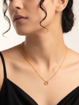 GIVA - Silver Golden Static Shine Necklace
