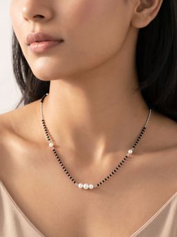GIVA - Silver Tarunima Pearl Mangalsutra