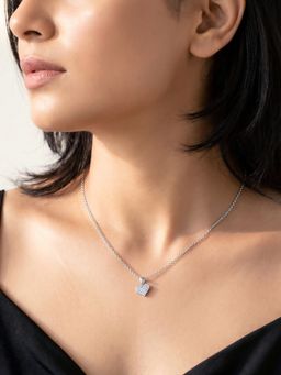 GIVA - Silver Soft Love Pendant with Link Chain