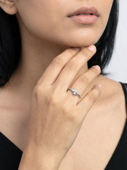 GIVA - Silver Minimalist Adjustable Ring