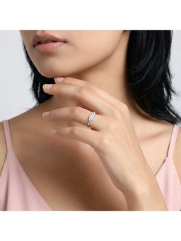 GIVA - Silver Navette Adjustable Ring