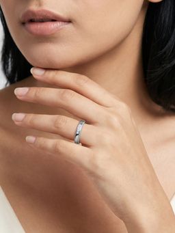 GIVA - Silver Milgrain Edging Adjustable Ring