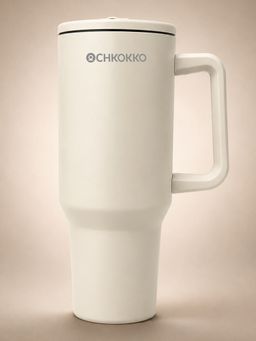 CHKOKKO - Cream Stainless Steel Double Wall Vacuum Tumbler (1.2l)