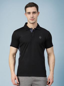 CHKOKKO - Polyester Solid Active Sports Wear Half Sleeve Gym Polo T-Shirt