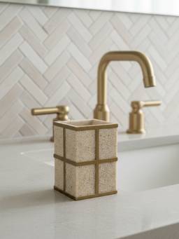 Mason Home - Axia Bathroom Tumbler - Beige