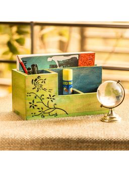 ExclusiveLane - Bird Collection Wooden Table Organizer