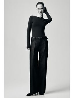 H&M - Women Blue Long-Sleeved Microfibre Top