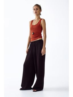 H&M - Women Brown Wide Pull-On Trousers