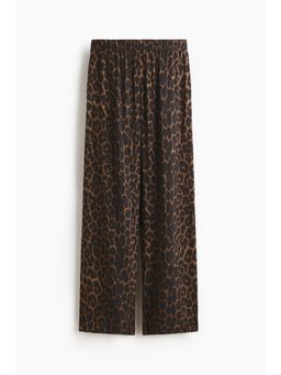 H&M - Women Beige Wide Pull-On Trousers