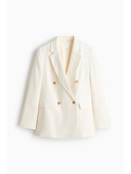 H&M - Women White Double-Breasted Blazer