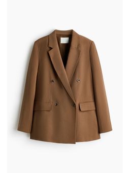 H&M - Women Brown Double-Breasted Blazer
