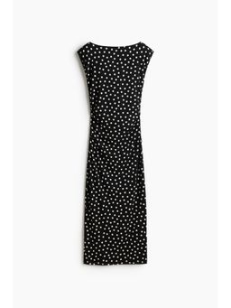 H&M - Women Black Cap-Sleeved Dress