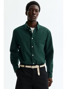 H&M - Men Green Regular Fit Oxford Shirt